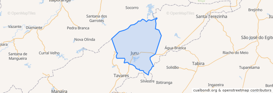 Mapa de ubicacion de Juru.