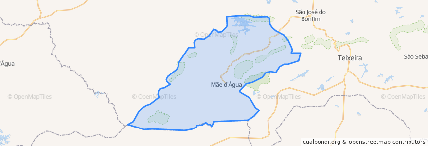 Mapa de ubicacion de Mãe d'Água.