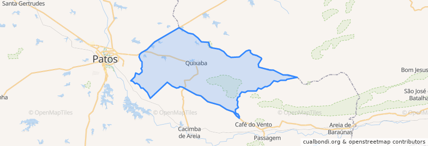 Mapa de ubicacion de Quixaba.