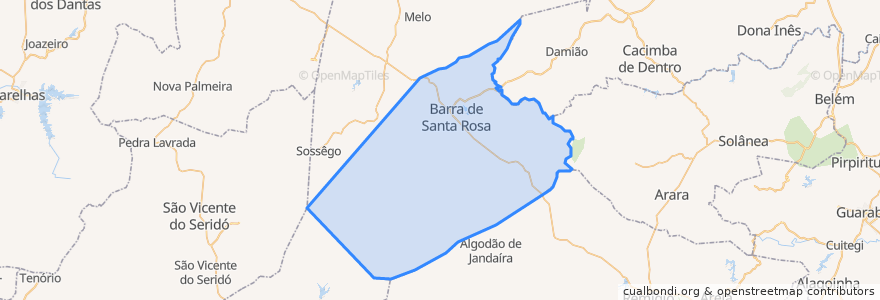 Mapa de ubicacion de Barra de Santa Rosa.