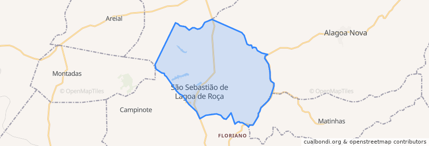 Mapa de ubicacion de São Sebastião de Lagoa de Roça.