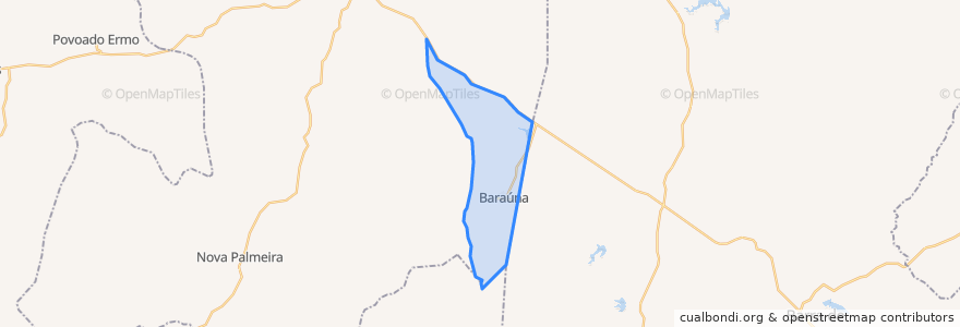 Mapa de ubicacion de Baraúna.