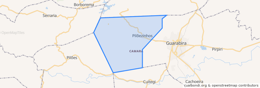 Mapa de ubicacion de Pilõezinhos.