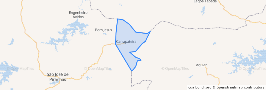 Mapa de ubicacion de Carrapateira.