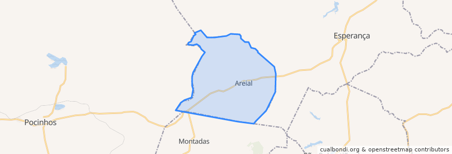 Mapa de ubicacion de Areial.