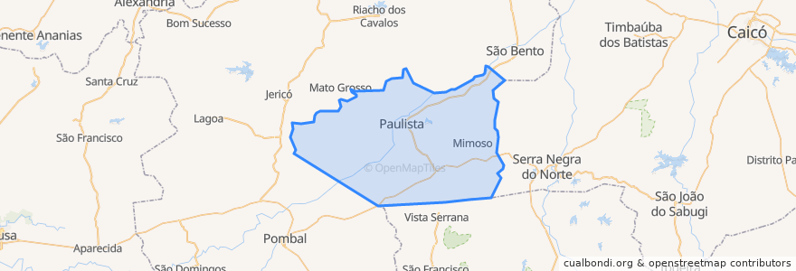 Mapa de ubicacion de Paulista.