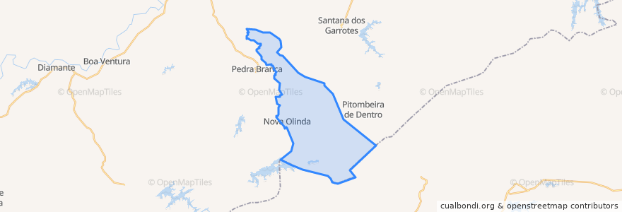 Mapa de ubicacion de Nova Olinda.