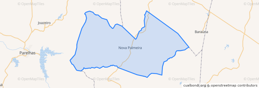 Mapa de ubicacion de Nova Palmeira.