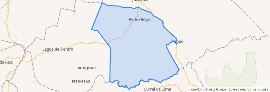 Mapa de ubicacion de Pedro Régis.