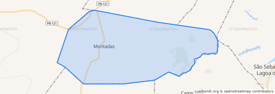 Mapa de ubicacion de Montadas.