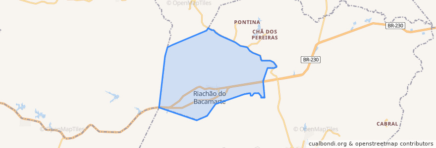 Mapa de ubicacion de Riachão do Bacamarte.