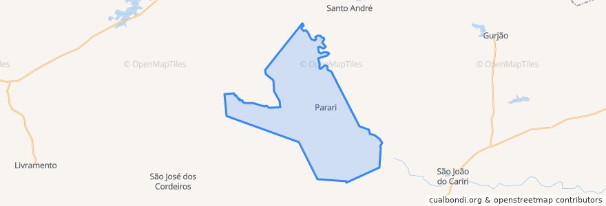 Mapa de ubicacion de Parari.