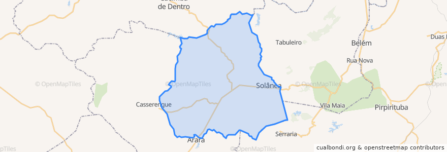 Mapa de ubicacion de Solânea.