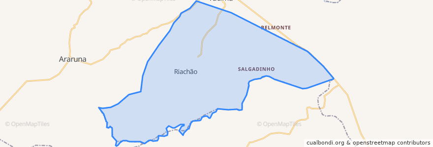 Mapa de ubicacion de Riachão.