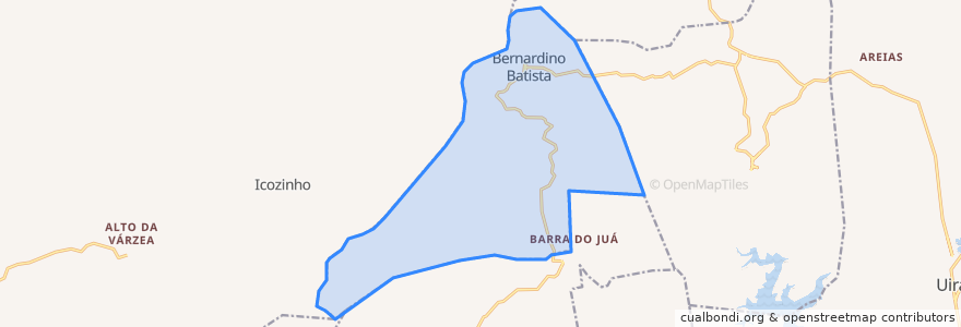 Mapa de ubicacion de Bernardino Batista.