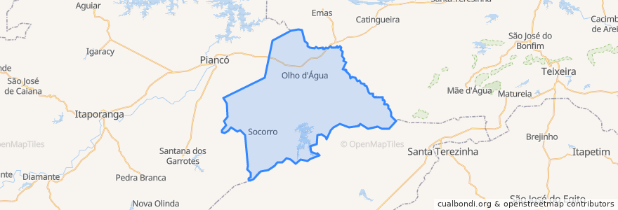 Mapa de ubicacion de Olho d'Água.