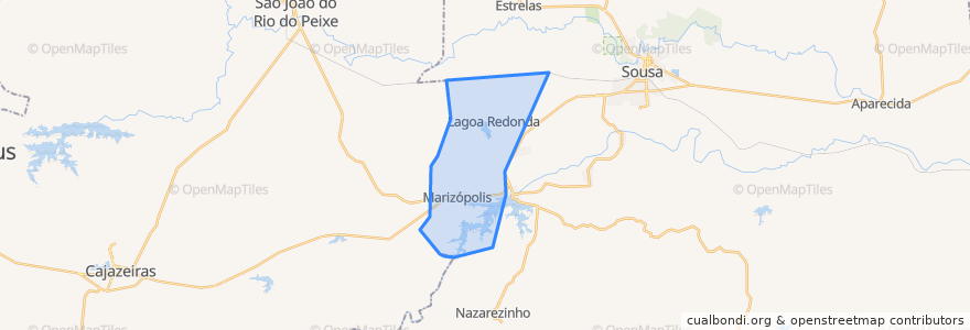 Mapa de ubicacion de Marizópolis.