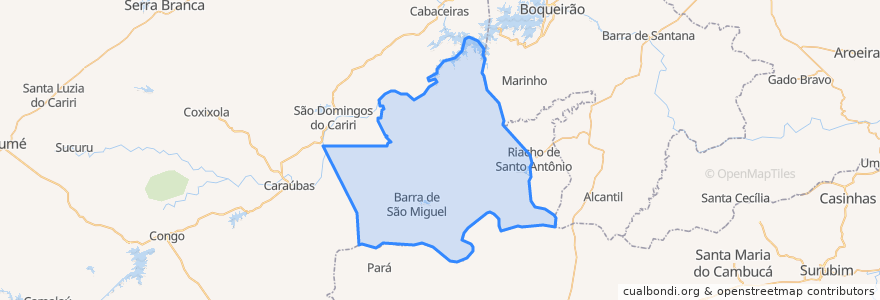 Mapa de ubicacion de Barra de São Miguel.