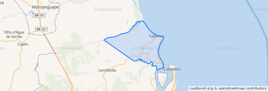 Mapa de ubicacion de Lucena.