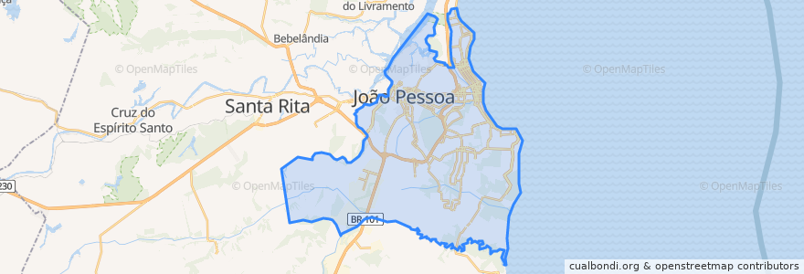 Mapa de ubicacion de João Pessoa.