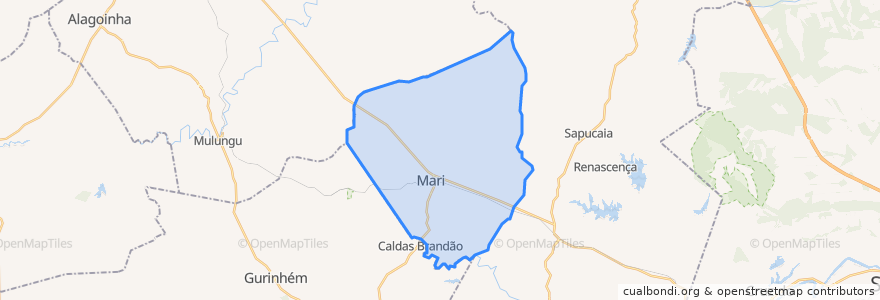 Mapa de ubicacion de Mari.