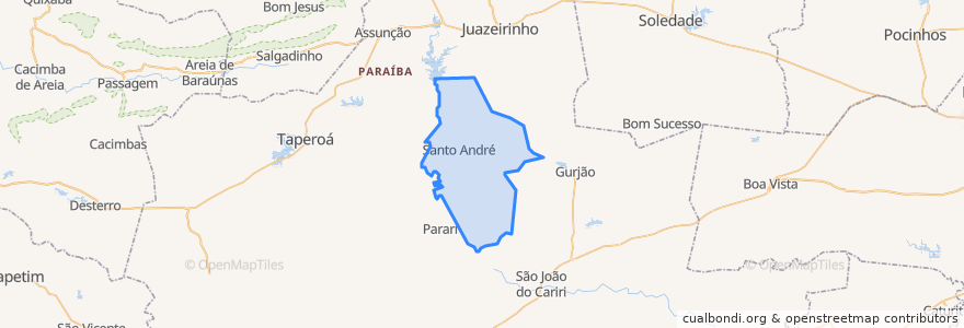 Mapa de ubicacion de Santo André.