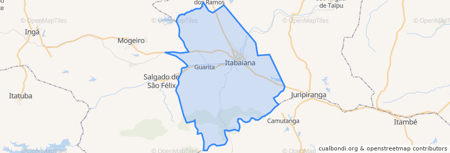 Mapa de ubicacion de Itabaiana.