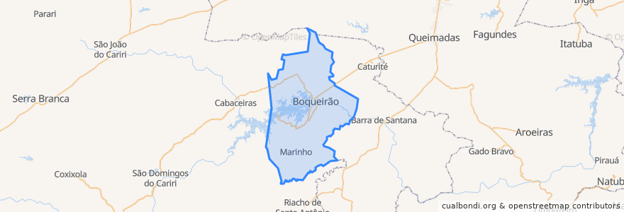 Mapa de ubicacion de Boqueirão.