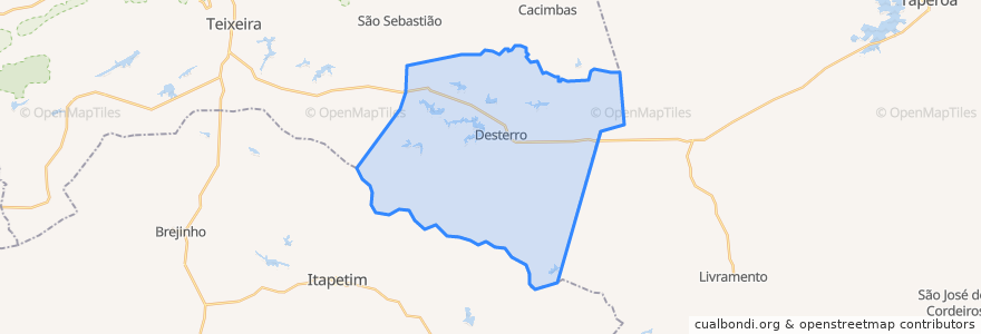 Mapa de ubicacion de Desterro.