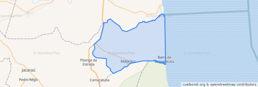 Mapa de ubicacion de Mataraca.