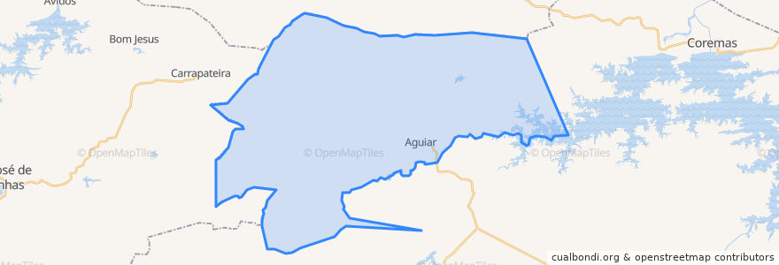 Mapa de ubicacion de Aguiar.