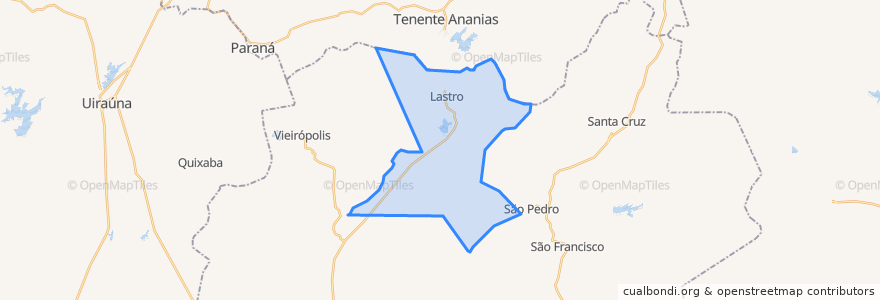 Mapa de ubicacion de Lastro.