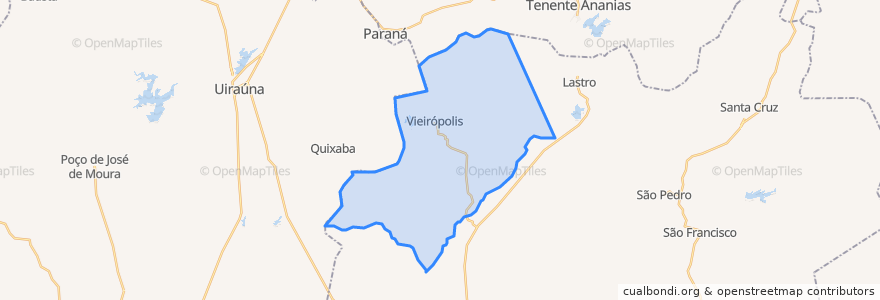 Mapa de ubicacion de Vieirópolis.