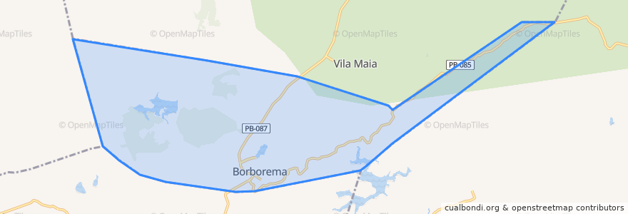 Mapa de ubicacion de Borborema.