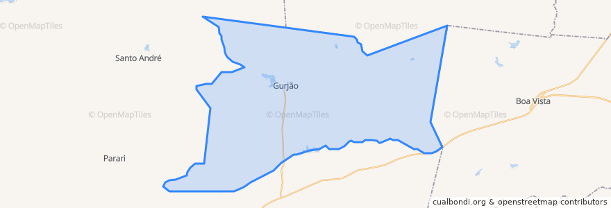 Mapa de ubicacion de Gurjão.