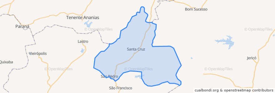 Mapa de ubicacion de Santa Cruz.