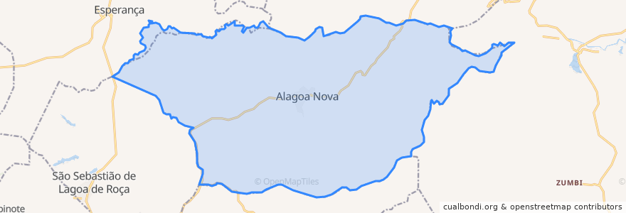 Mapa de ubicacion de Alagoa Nova.