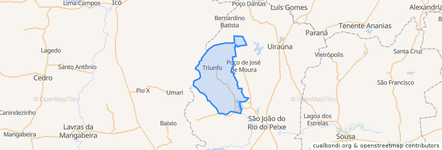 Mapa de ubicacion de Triunfo.