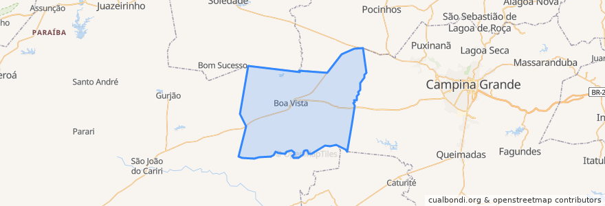 Mapa de ubicacion de Boa Vista.