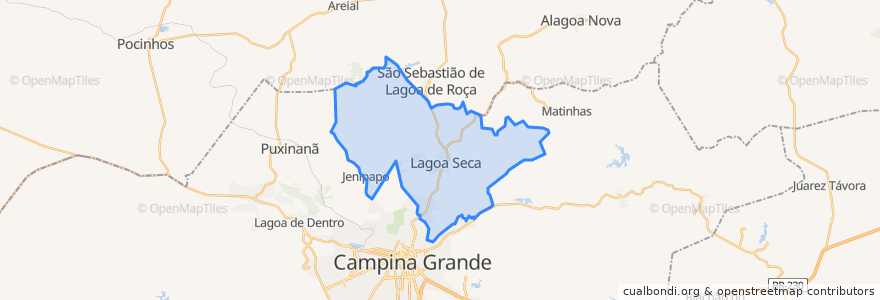 Mapa de ubicacion de Lagoa Seca.