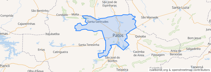 Mapa de ubicacion de Patos.