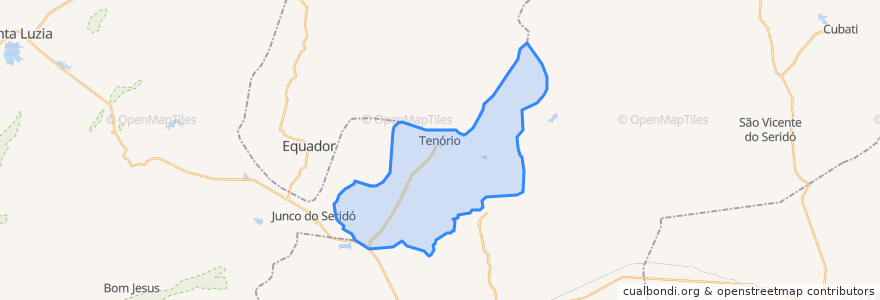 Mapa de ubicacion de Tenório.