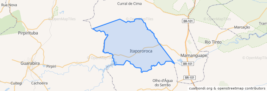 Mapa de ubicacion de Itapororoca.