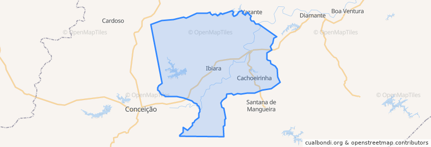 Mapa de ubicacion de Ibiara.