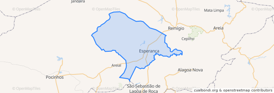 Mapa de ubicacion de Esperança.