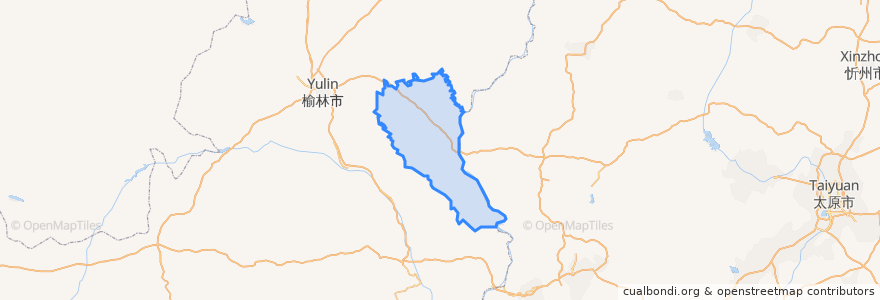 Mapa de ubicacion de 佳县.