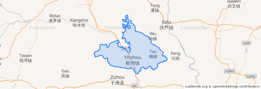 Mapa de ubicacion de 米脂县.