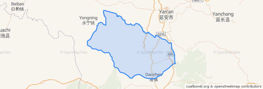 Mapa de ubicacion de 甘泉县.