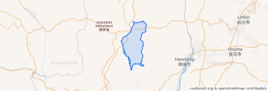 Mapa de ubicacion de 洛川县.