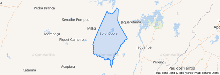 Mapa de ubicacion de Solonópole.